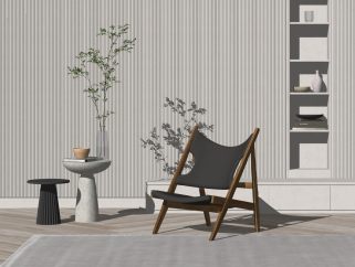 现代休闲椅 绿植
